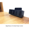 Electriduct Edge Mount Desktop Power Center- 3 Power, 2 USB- Black PDC-SW-3P-2USB-DT-2PK
